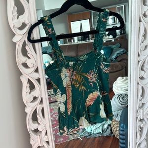 Patrons of Peace Peplum floral top